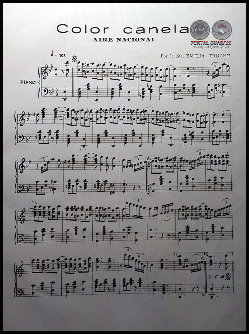 COLOR CANELA - PARTITURA PARA PIANO